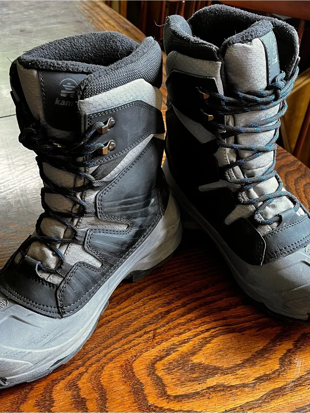 Kamik Black and Gray Men's Insulated Winter Boots